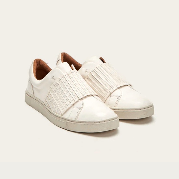 Frye Shoes - Frye Ivy Gore Slip On White Leather Sneakers in size 7.5